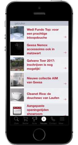 Galvano App op Iphone