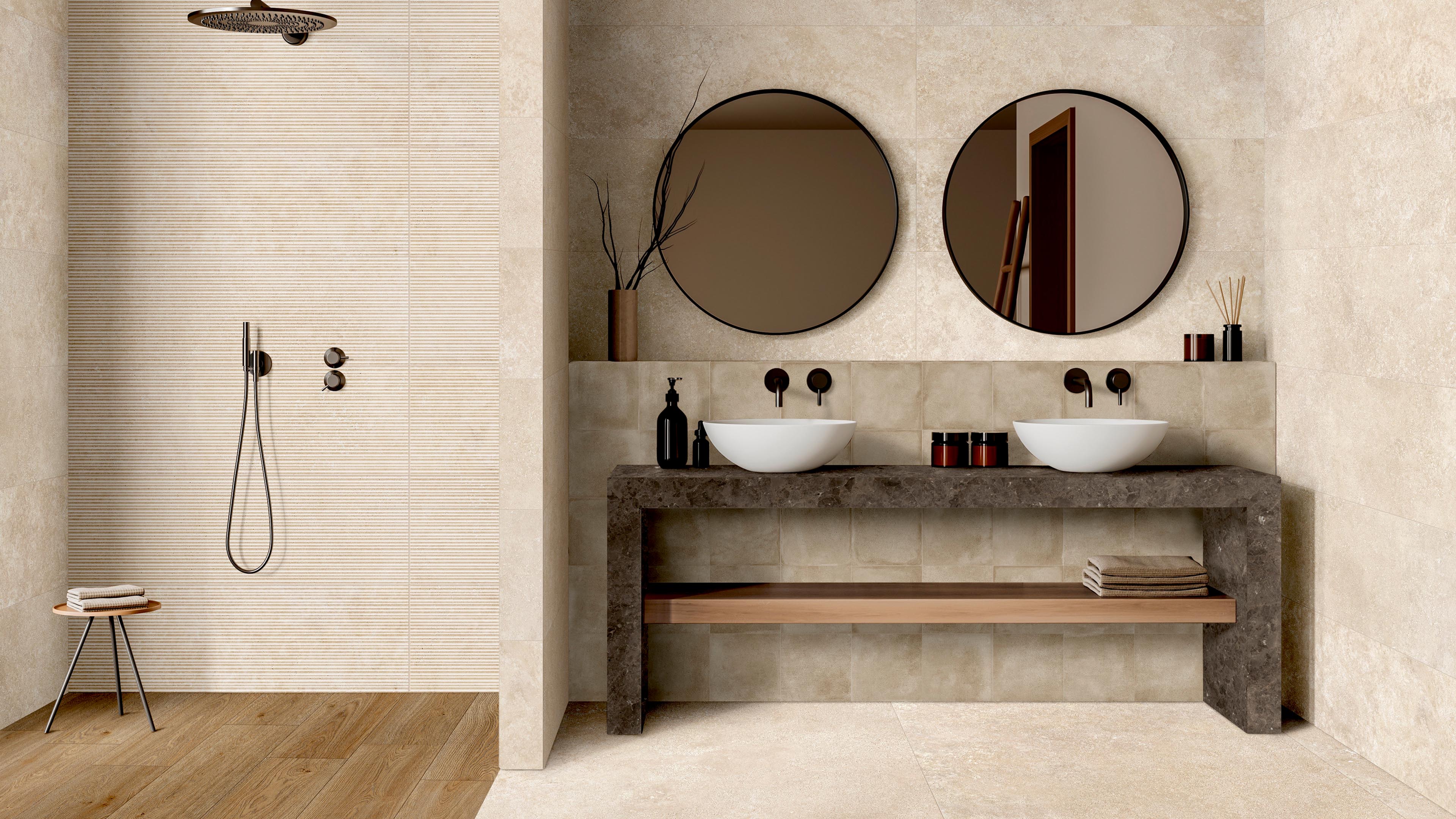 WAtegel 333X1000 Beige 10mm Mat Ret.